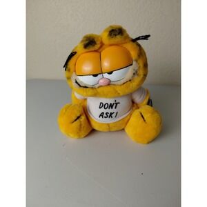 Vintage Dakin 1981 Garfield Plush "Don't Ask!" Shirt Stuffed Animal Toy Cute NWT